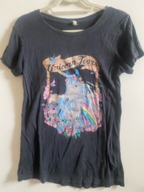 Spell Designs Unicorn Tears Charcoal Tee S